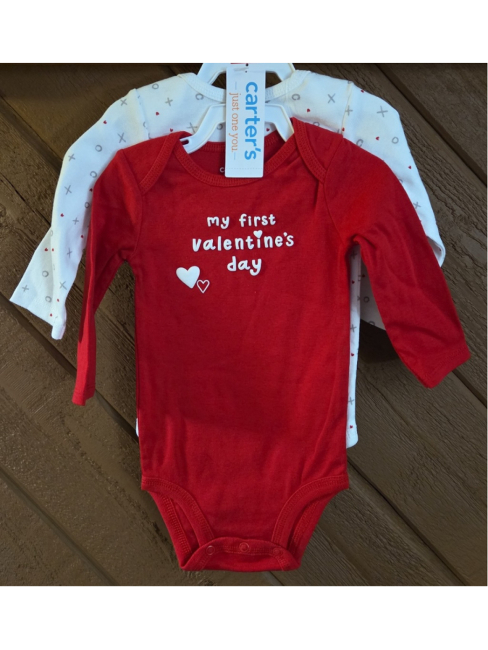 Carter's Baby Girl Valentine's day bodysuits set size 6 months